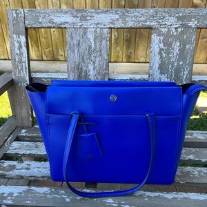 Tory Burch tote!  Fun royal blue color incites happiness!  Like new!